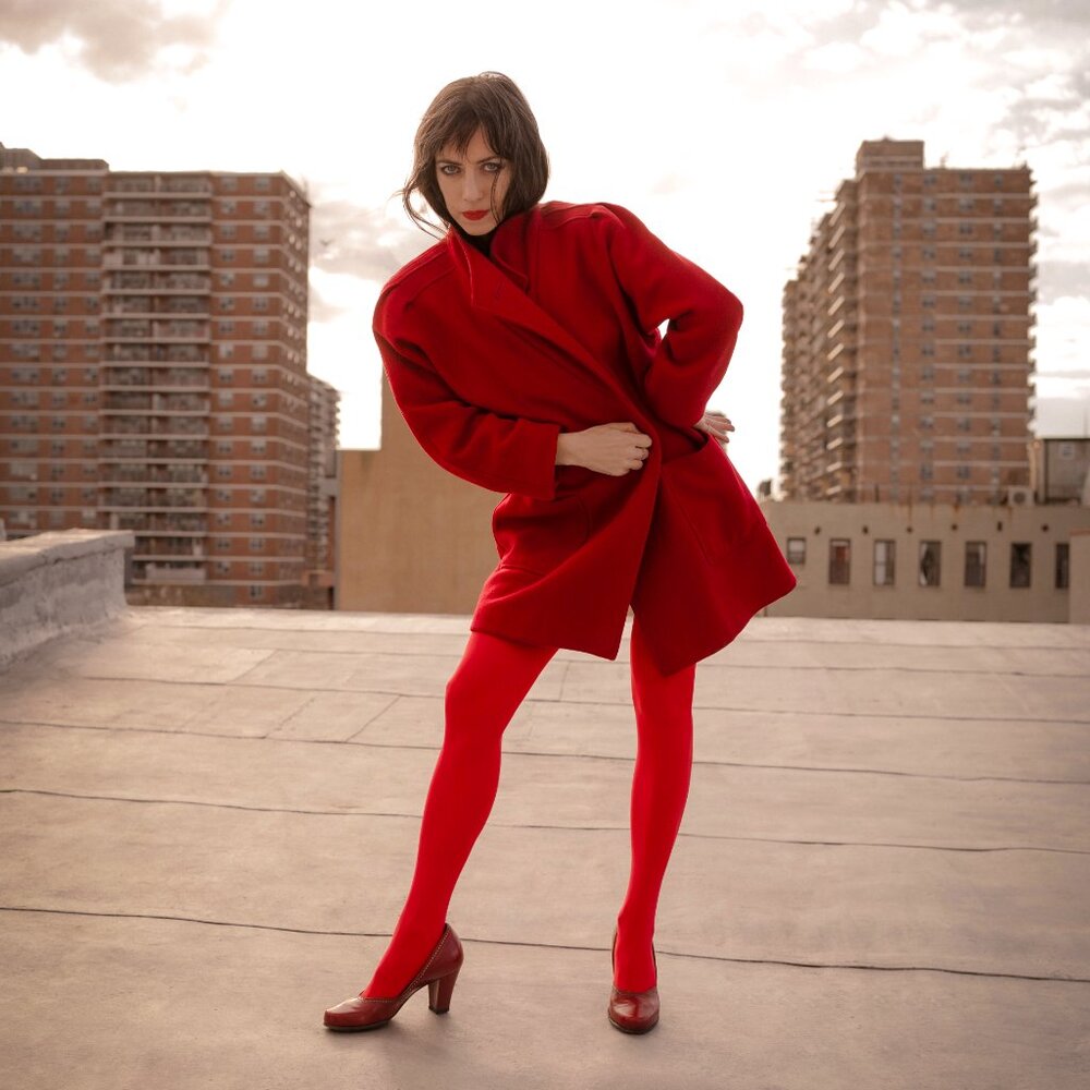 Vintage 1980s Sears Virgin Wool Old Money Red Coat Size XS S M